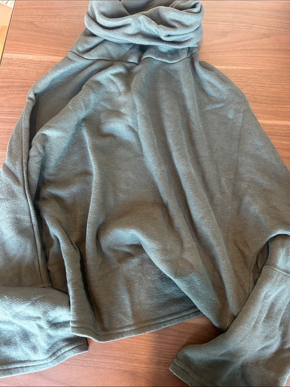 Women’s Olive Green Turtleneck Sweatshirt